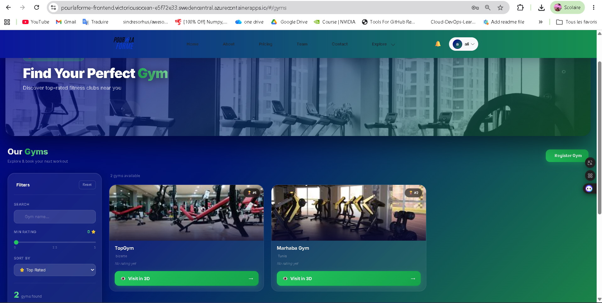 Gym list